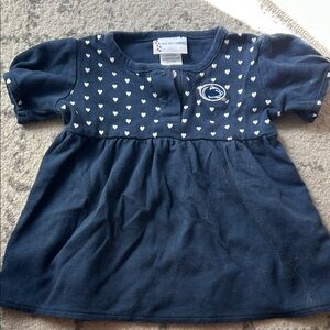 Navy blue infant girl Penn State dress top